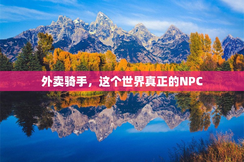 外卖骑手，这个世界真正的NPC