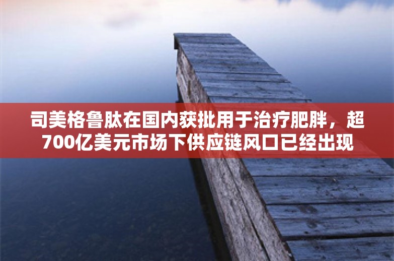 司美格鲁肽在国内获批用于治疗肥胖，超700亿美元市场下供应链风口已经出现