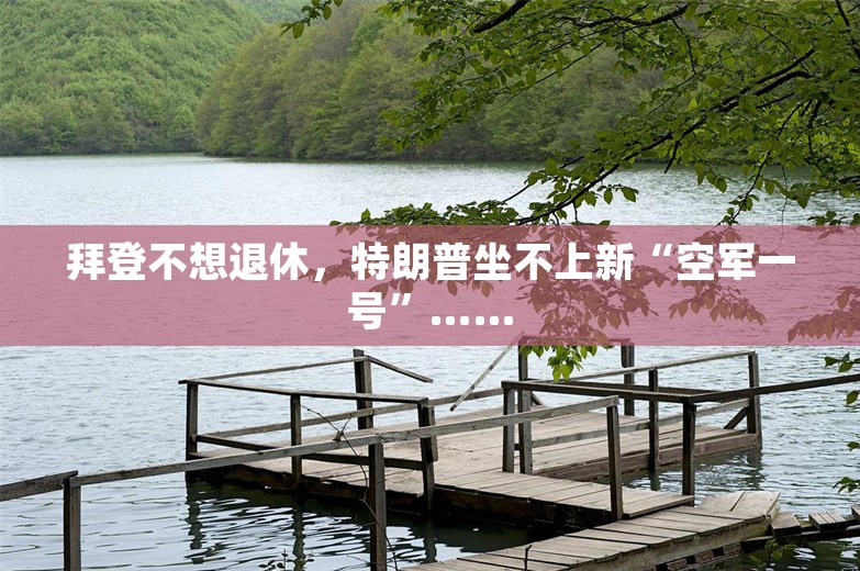 拜登不想退休，特朗普坐不上新“空军一号”……