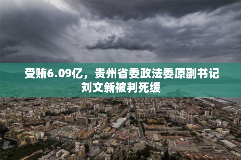  受贿6.09亿，贵州省委政法委原副书记刘文新被判死缓