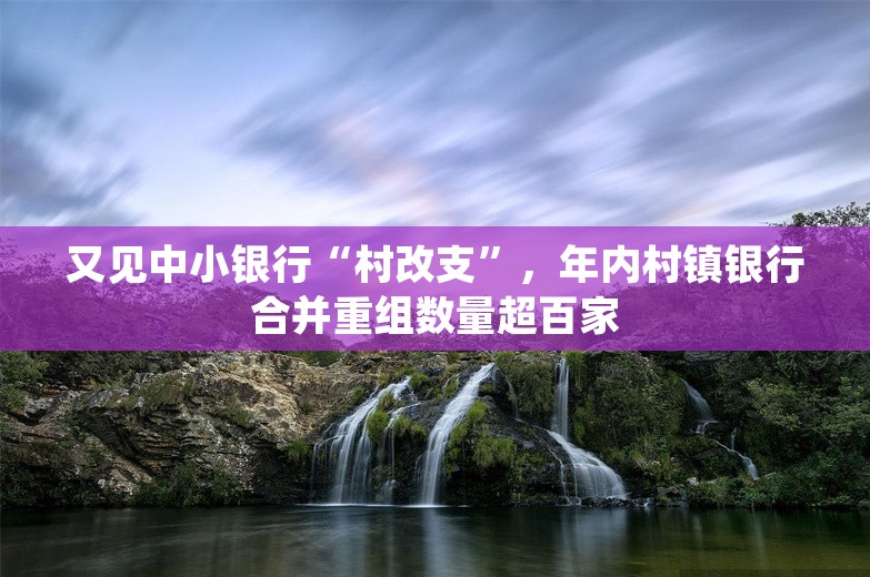 又见中小银行“村改支”，年内村镇银行合并重组数量超百家