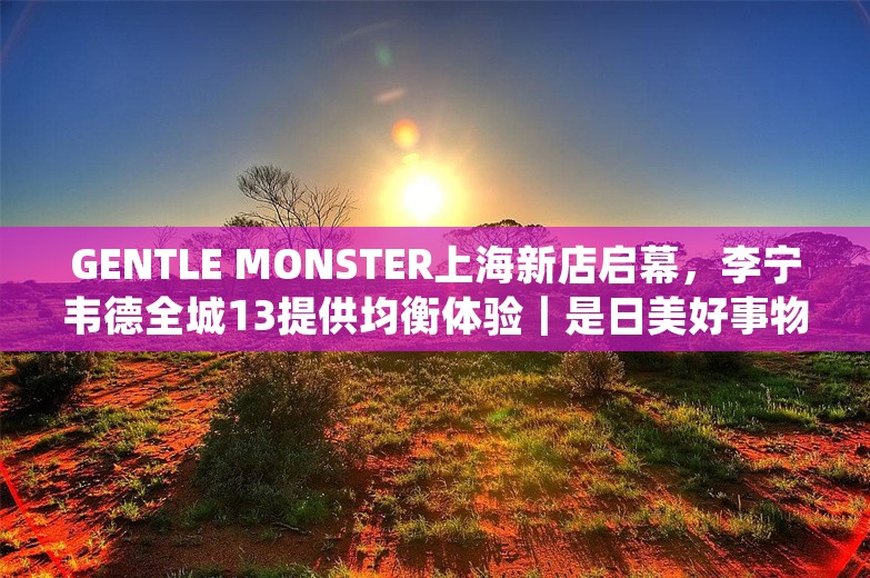 GENTLE MONSTER上海新店启幕，李宁韦德全城13提供均衡体验｜是日美好事物