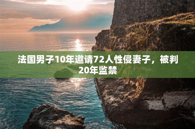 法国男子10年邀请72人性侵妻子，被判20年监禁