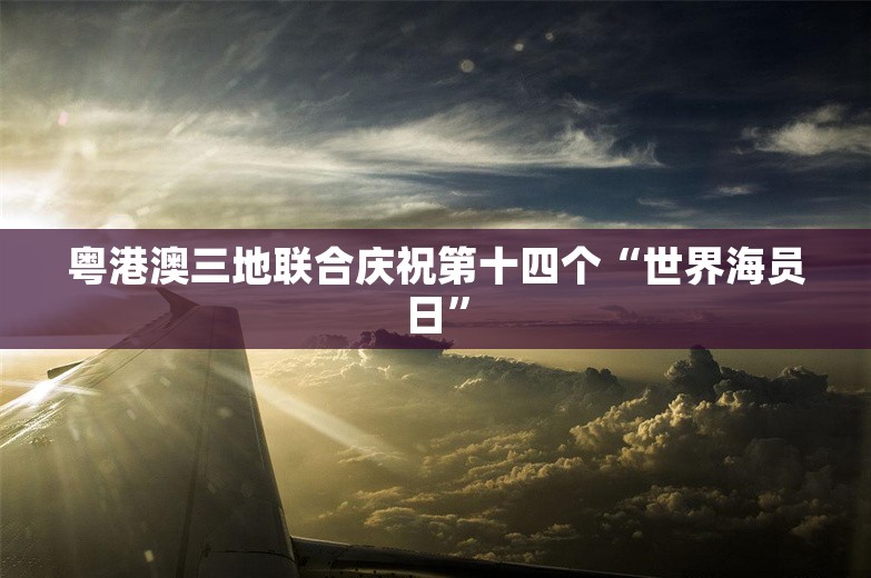 粤港澳三地联合庆祝第十四个“世界海员日”