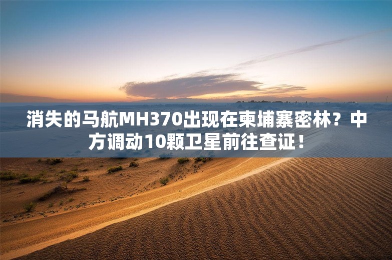 消失的马航MH370出现在柬埔寨密林？中方调动10颗卫星前往查证！