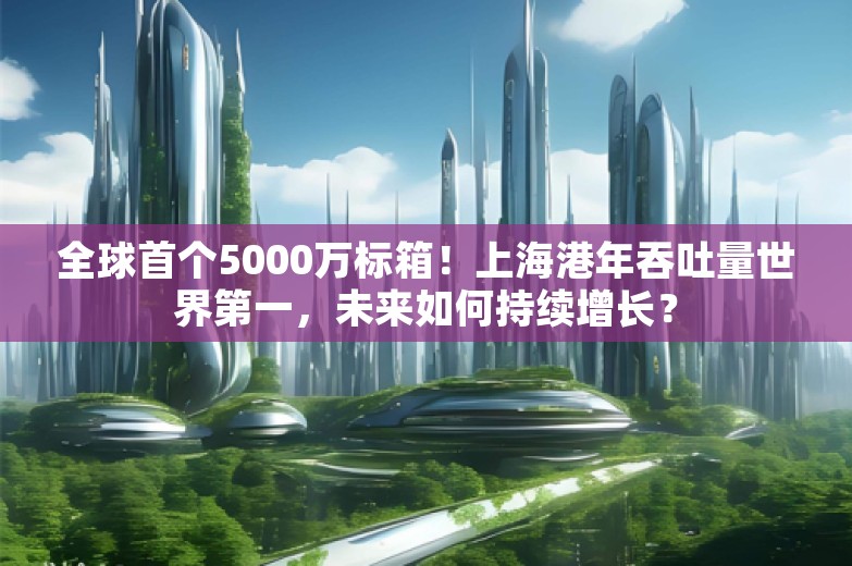 全球首个5000万标箱！上海港年吞吐量世界第一，未来如何持续增长？