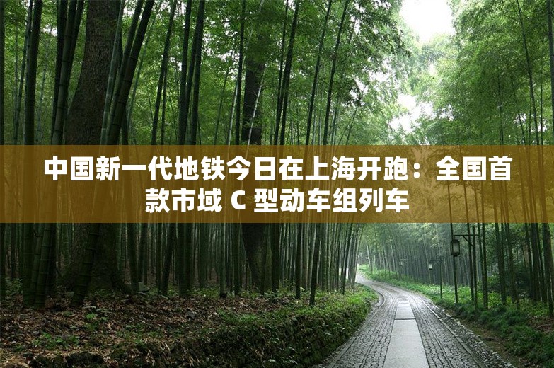 中国新一代地铁今日在上海开跑：全国首款市域 C 型动车组列车