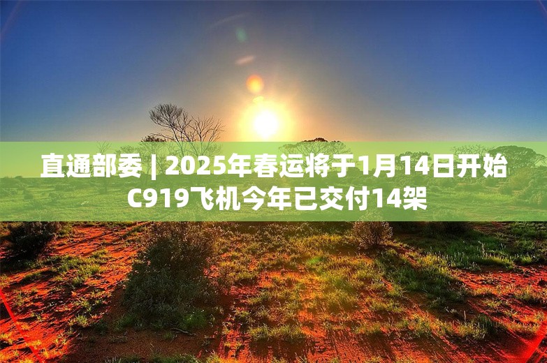 直通部委 | 2025年春运将于1月14日开始 C919飞机今年已交付14架