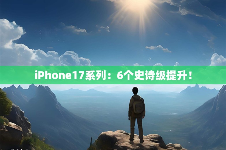 iPhone17系列：6个史诗级提升！