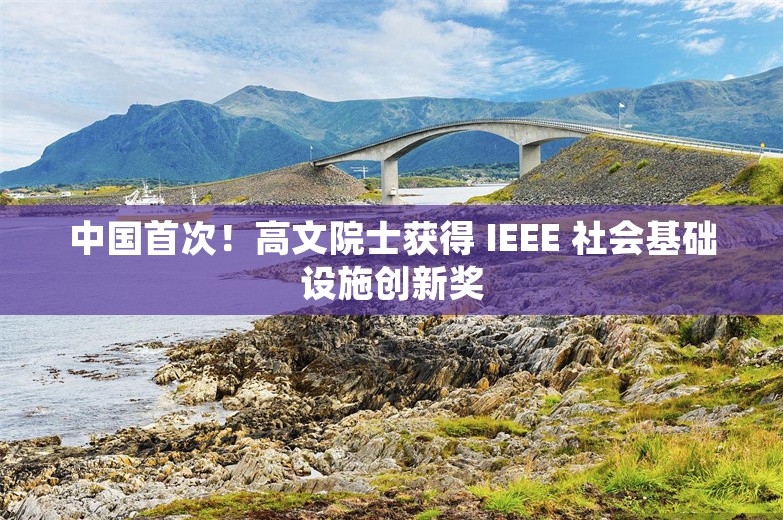 中国首次！高文院士获得 IEEE 社会基础设施创新奖