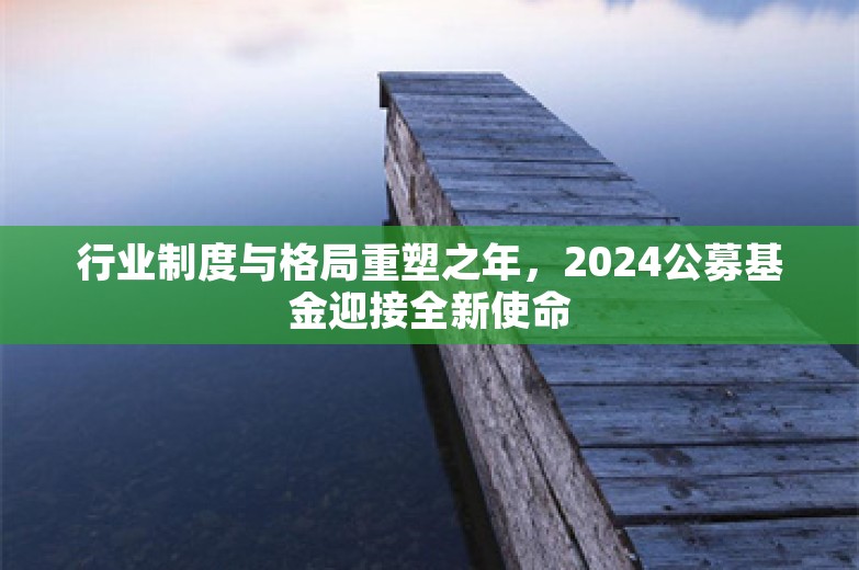 行业制度与格局重塑之年，2024公募基金迎接全新使命