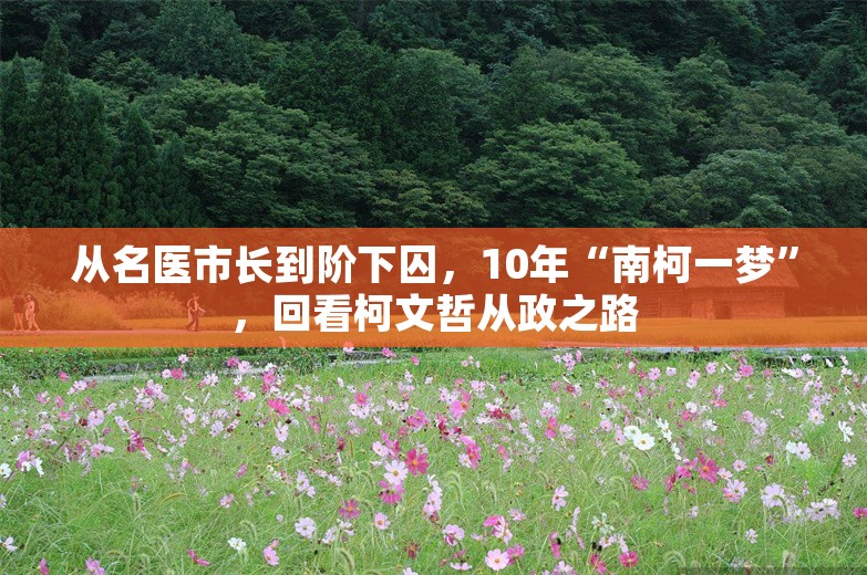 从名医市长到阶下囚，10年“南柯一梦”，回看柯文哲从政之路