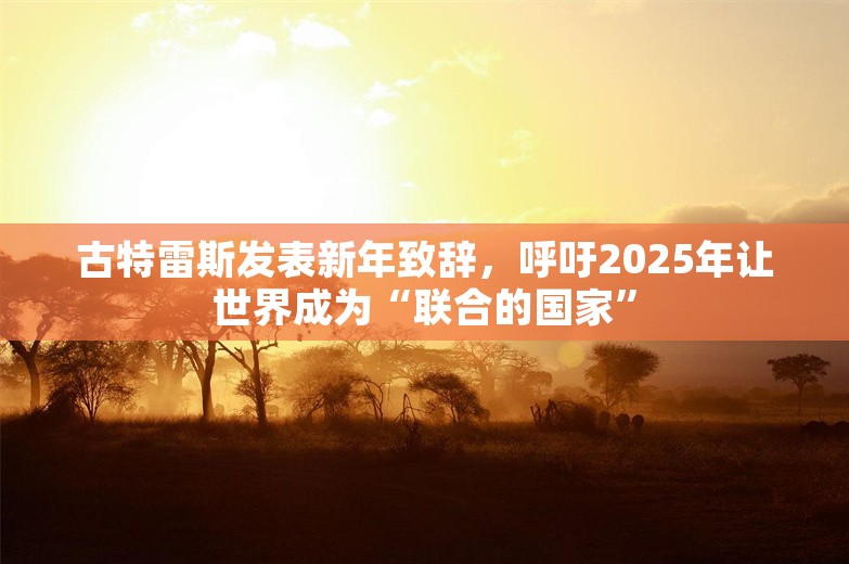 古特雷斯发表新年致辞，呼吁2025年让世界成为“联合的国家”