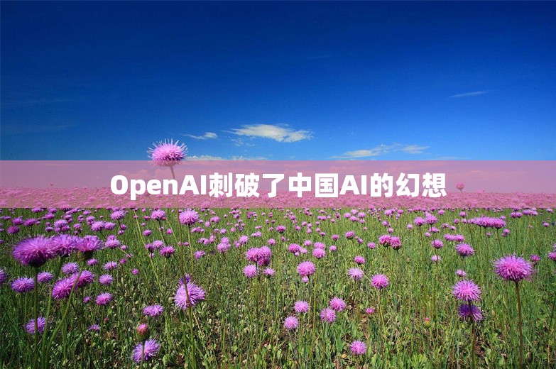 OpenAI刺破了中国AI的幻想