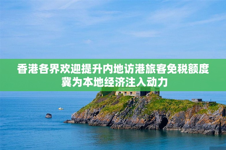 香港各界欢迎提升内地访港旅客免税额度 冀为本地经济注入动力