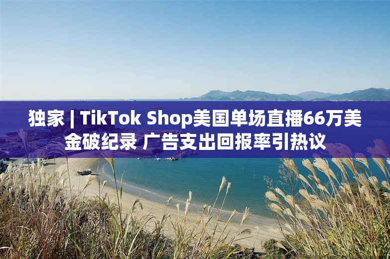 独家 | TikTok Shop美国单场直播66万美金破纪录 广告支出回报率引热议