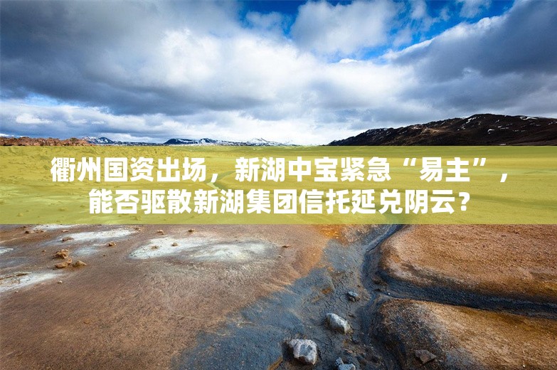 衢州国资出场，新湖中宝紧急“易主”，能否驱散新湖集团信托延兑阴云？