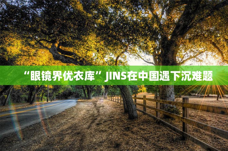 “眼镜界优衣库”JINS在中国遇下沉难题