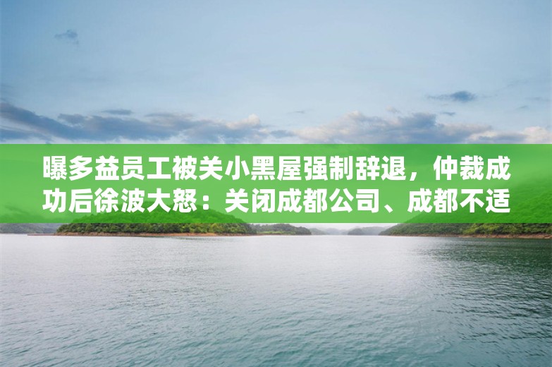 曝多益员工被关小黑屋强制辞退，仲裁成功后徐波大怒：关闭成都公司、成都不适合经商；有赞宣布取消HRBP岗位；传多家银行大规模降薪丨雷峰早报