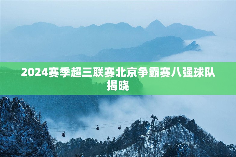 2024赛季超三联赛北京争霸赛八强球队揭晓