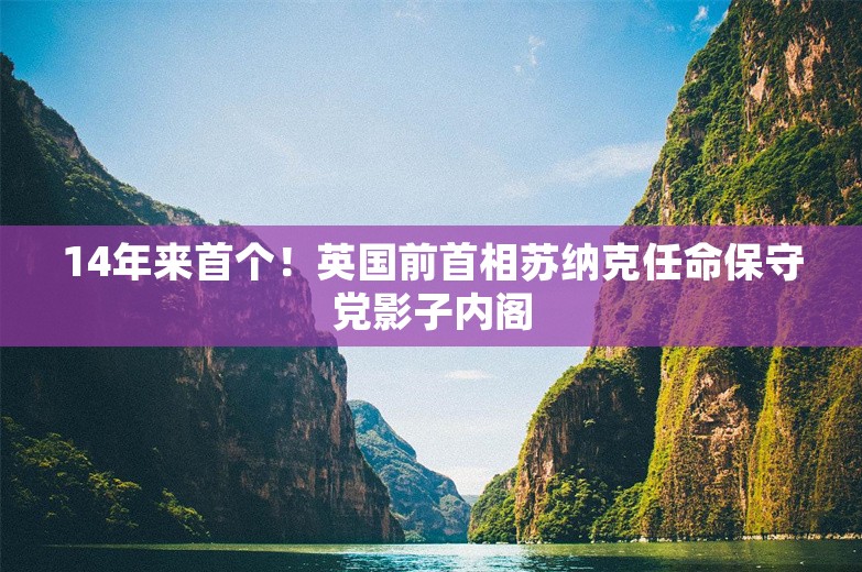 14年来首个！英国前首相苏纳克任命保守党影子内阁