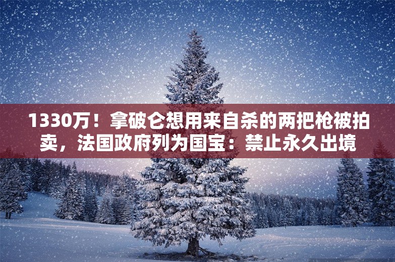 1330万！拿破仑想用来自杀的两把枪被拍卖，法国政府列为国宝：禁止永久出境