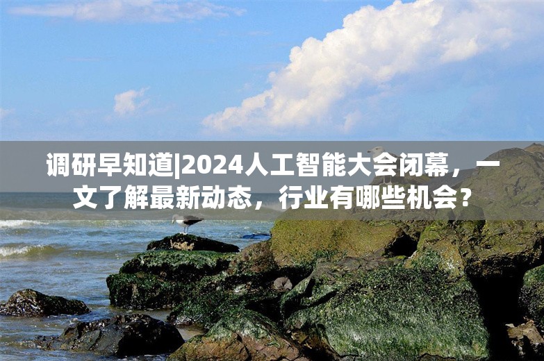 调研早知道|2024人工智能大会闭幕，一文了解最新动态，行业有哪些机会？