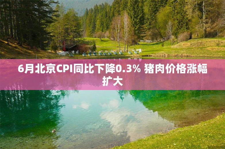 6月北京CPI同比下降0.3% 猪肉价格涨幅扩大