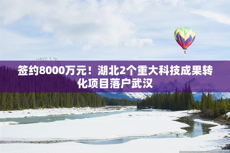 签约8000万元！湖北2个重大科技成果转化项目落户武汉