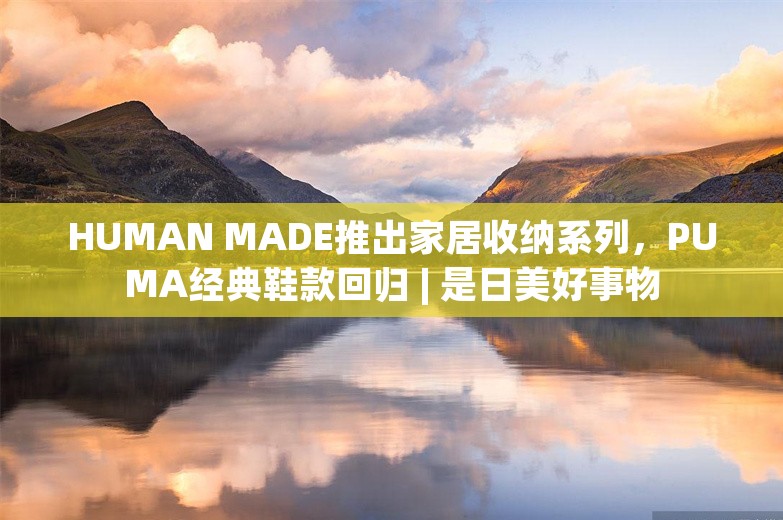 HUMAN MADE推出家居收纳系列，PUMA经典鞋款回归 | 是日美好事物