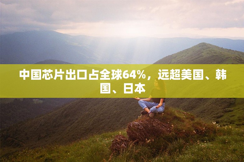 中国芯片出口占全球64%，远超美国、韩国、日本