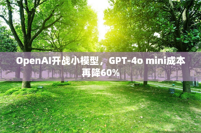 OpenAI开战小模型，GPT-4o mini成本再降60%