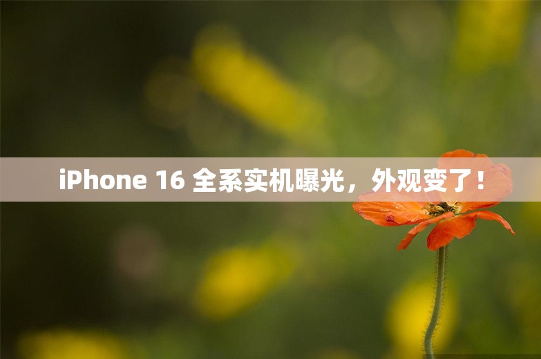 iPhone 16 全系实机曝光，外观变了！