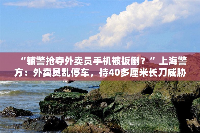 “辅警抢夺外卖员手机被扳倒？”上海警方：外卖员乱停车，持40多厘米长刀威胁协管员